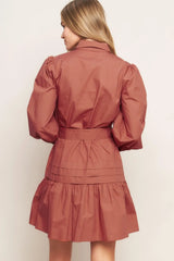 AESTHETIC POSE WOVEN MINI DRESS - Flying Tomato - Flyclothing LLC