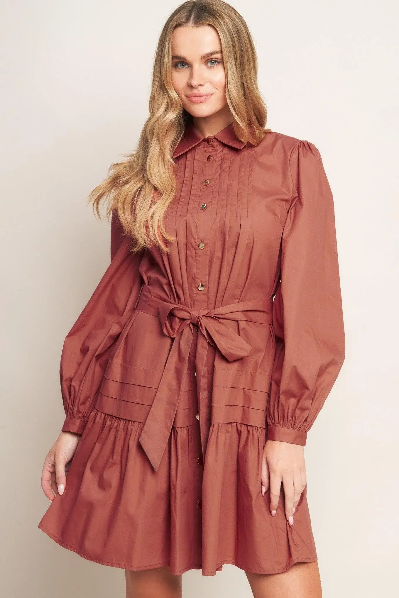 AESTHETIC POSE WOVEN MINI DRESS - Flying Tomato - Flyclothing LLC