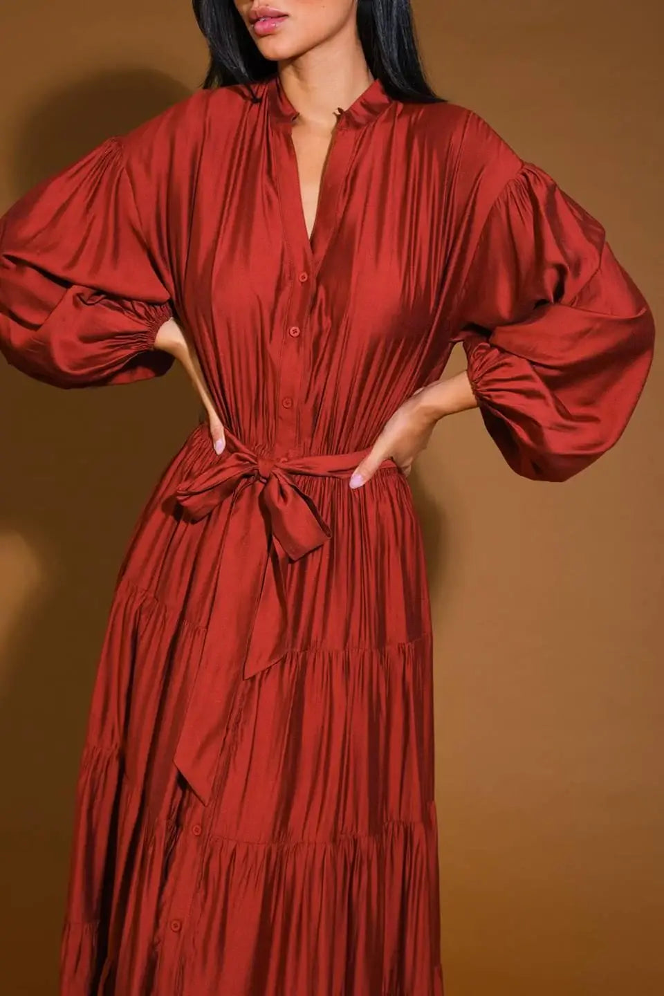 PERFECT POTENTIAL WOVEN MAXI DRESS - Flying Tomato - Flyclothing LLC