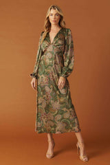 STICK SEASON WOVEN MIDI DRESS - Flying Tomato - Flyclothing LLC