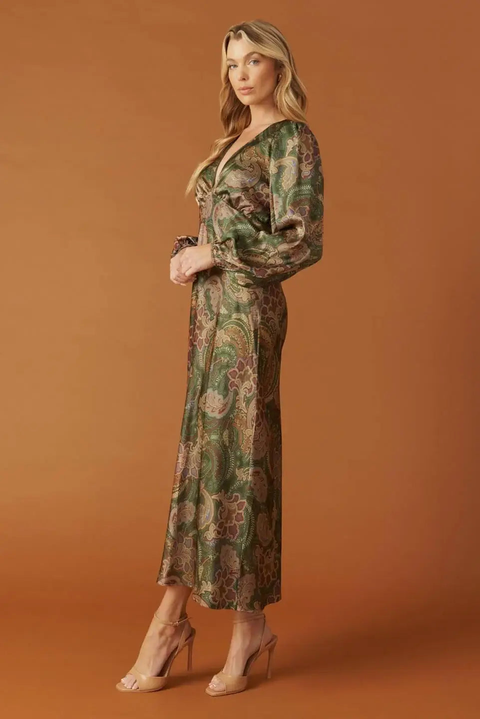 STICK SEASON WOVEN MIDI DRESS - Flying Tomato - Flyclothing LLC