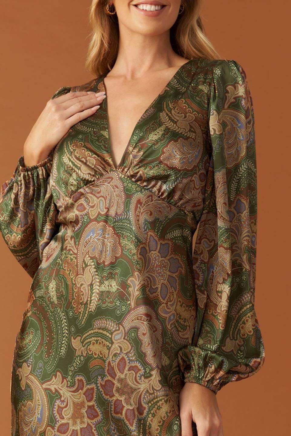 STICK SEASON WOVEN MIDI DRESS - Flying Tomato - Flyclothing LLC
