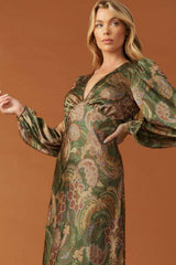 STICK SEASON WOVEN MIDI DRESS - Flying Tomato - Flyclothing LLC