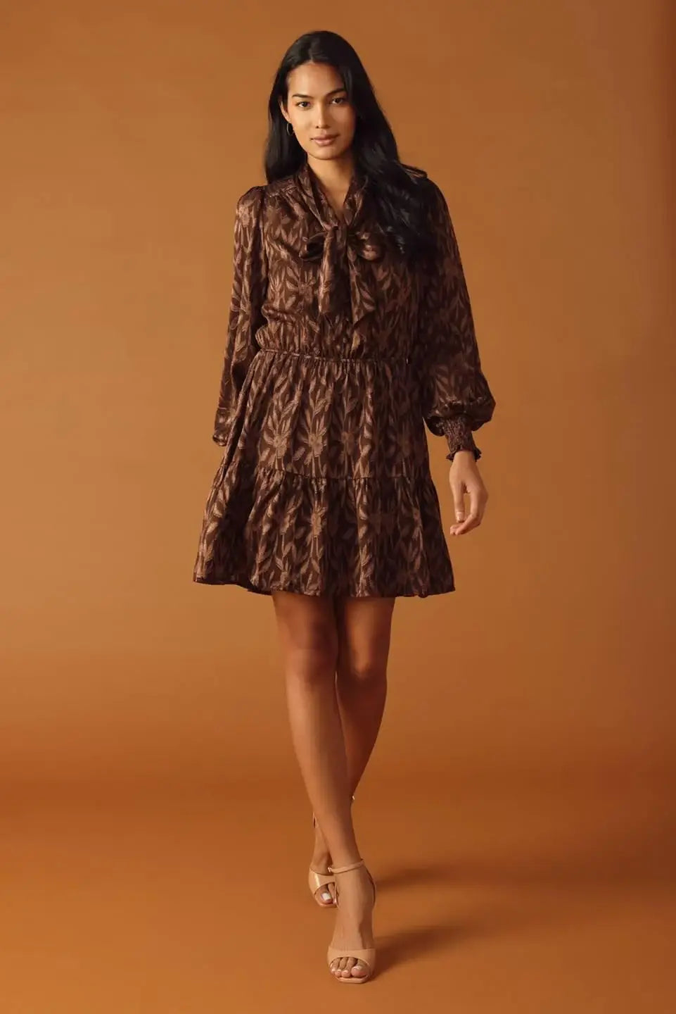 OPEN PATH ALMOND WOVEN MINI DRESS - Flying Tomato - Flyclothing LLC