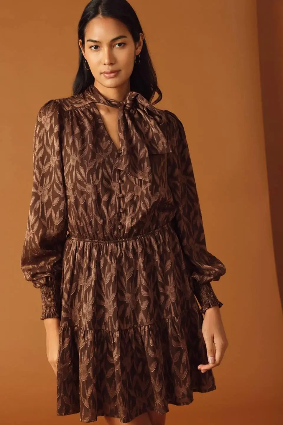 OPEN PATH ALMOND WOVEN MINI DRESS - Flying Tomato - Flyclothing LLC