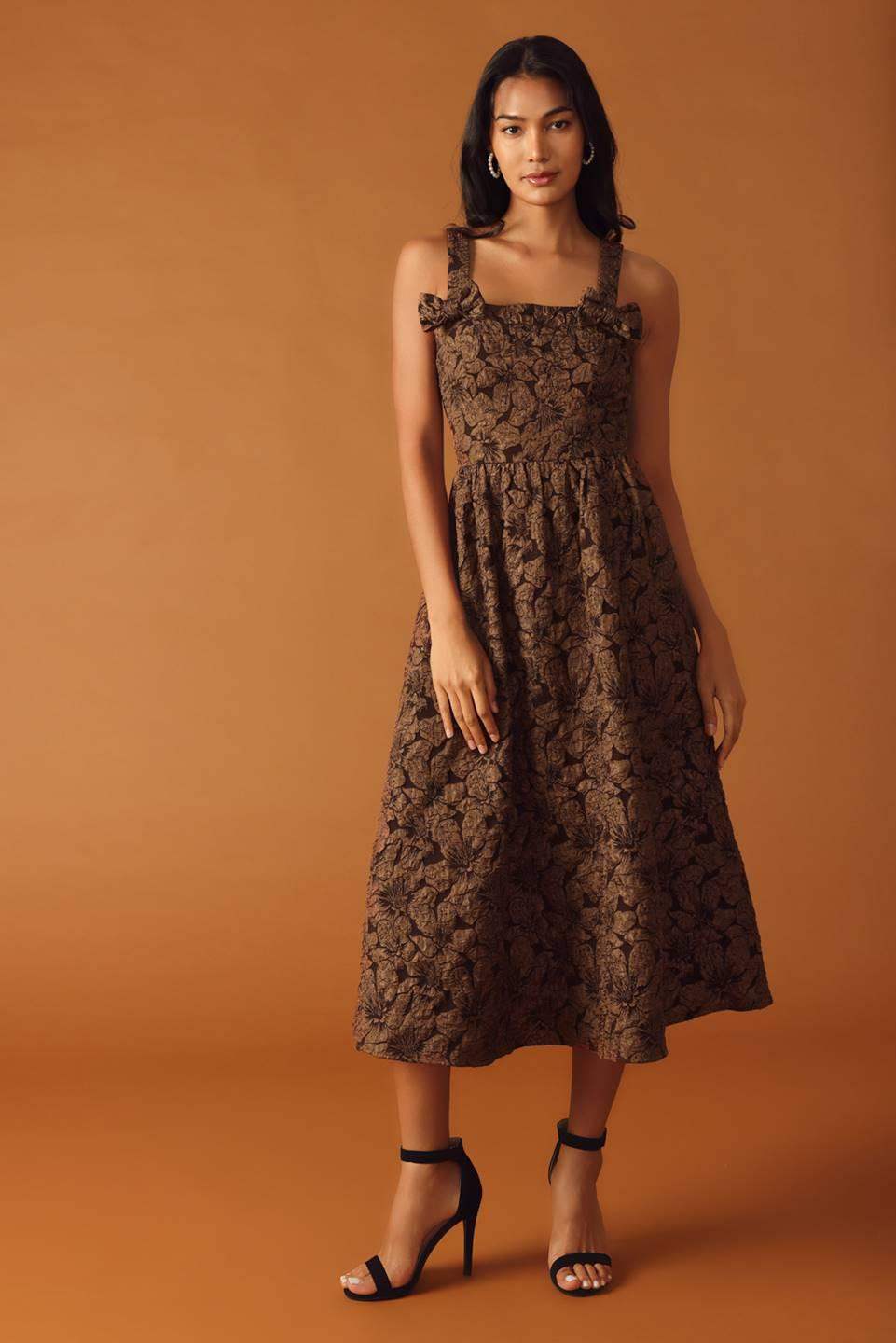LOST IN TIME WOVEN MIDI DRESS - Flying Tomato - Flyclothing LLC