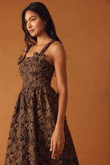 LOST IN TIME WOVEN MIDI DRESS - Flying Tomato - Flyclothing LLC