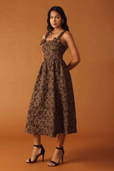 LOST IN TIME WOVEN MIDI DRESS - Flying Tomato - Flyclothing LLC