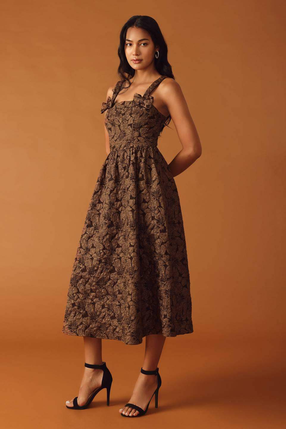 LOST IN TIME WOVEN MIDI DRESS - Flying Tomato - Flyclothing LLC