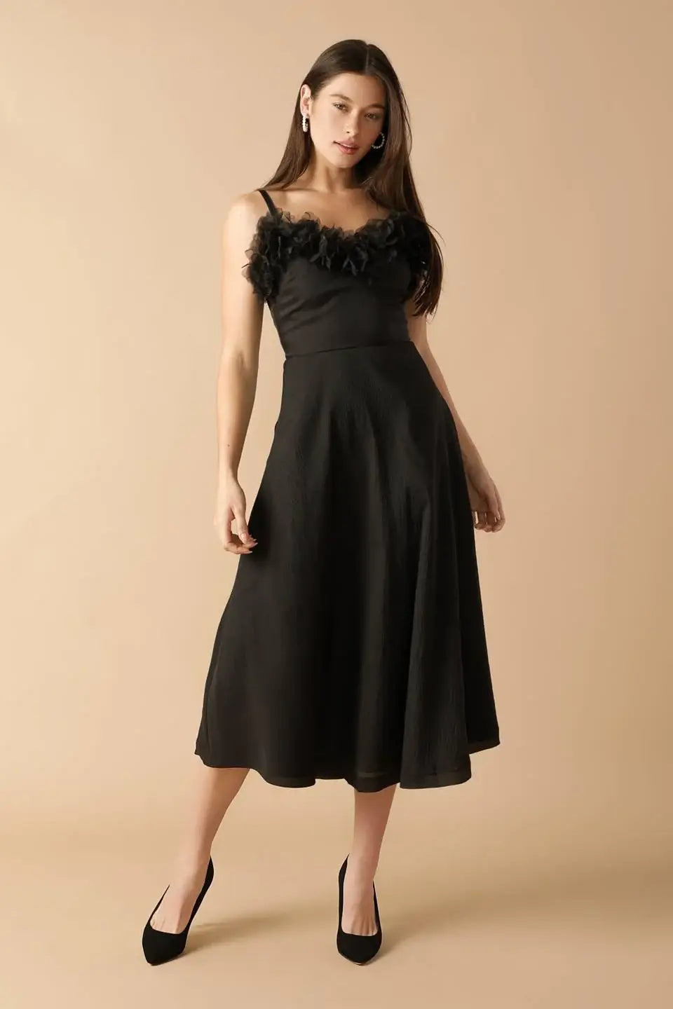 WHISPERING PINES WOVEN MIDI DRESS - Flying Tomato - Flyclothing LLC