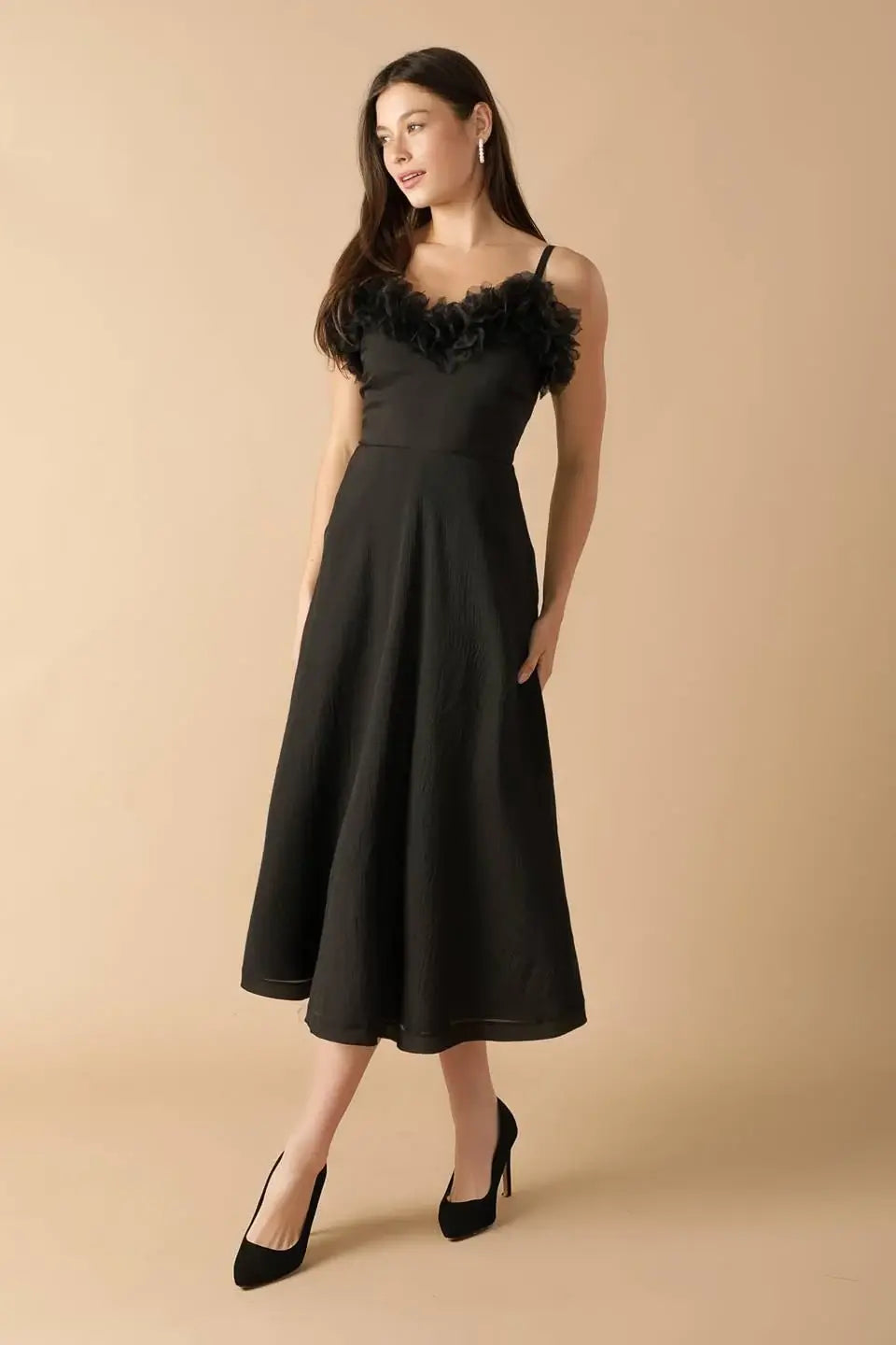WHISPERING PINES WOVEN MIDI DRESS - Flying Tomato - Flyclothing LLC