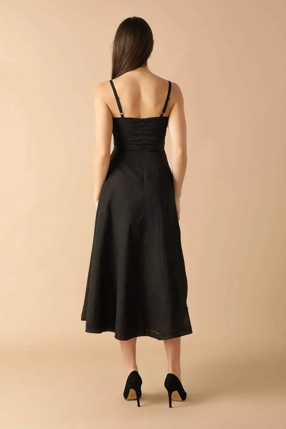 WHISPERING PINES WOVEN MIDI DRESS - Flying Tomato - Flyclothing LLC