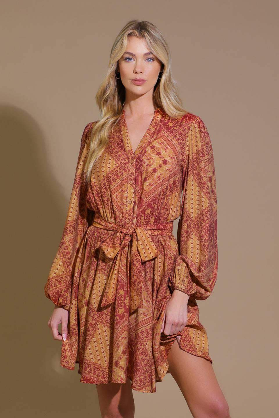 DEEPLY DELIGHTFUL WOVEN MINI DRESS - Flying Tomato - Flyclothing LLC