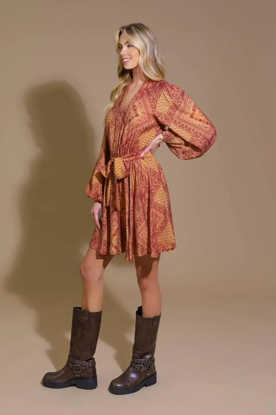 DEEPLY DELIGHTFUL WOVEN MINI DRESS - Flying Tomato - Flyclothing LLC