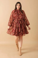 ARTISTIC ESSENCE WOVEN MINI DRESS - Flying Tomato - Flyclothing LLC