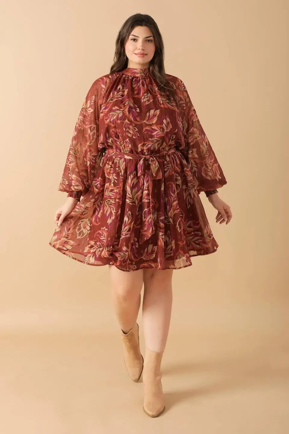 ARTISTIC ESSENCE WOVEN MINI DRESS - Flying Tomato - Flyclothing LLC