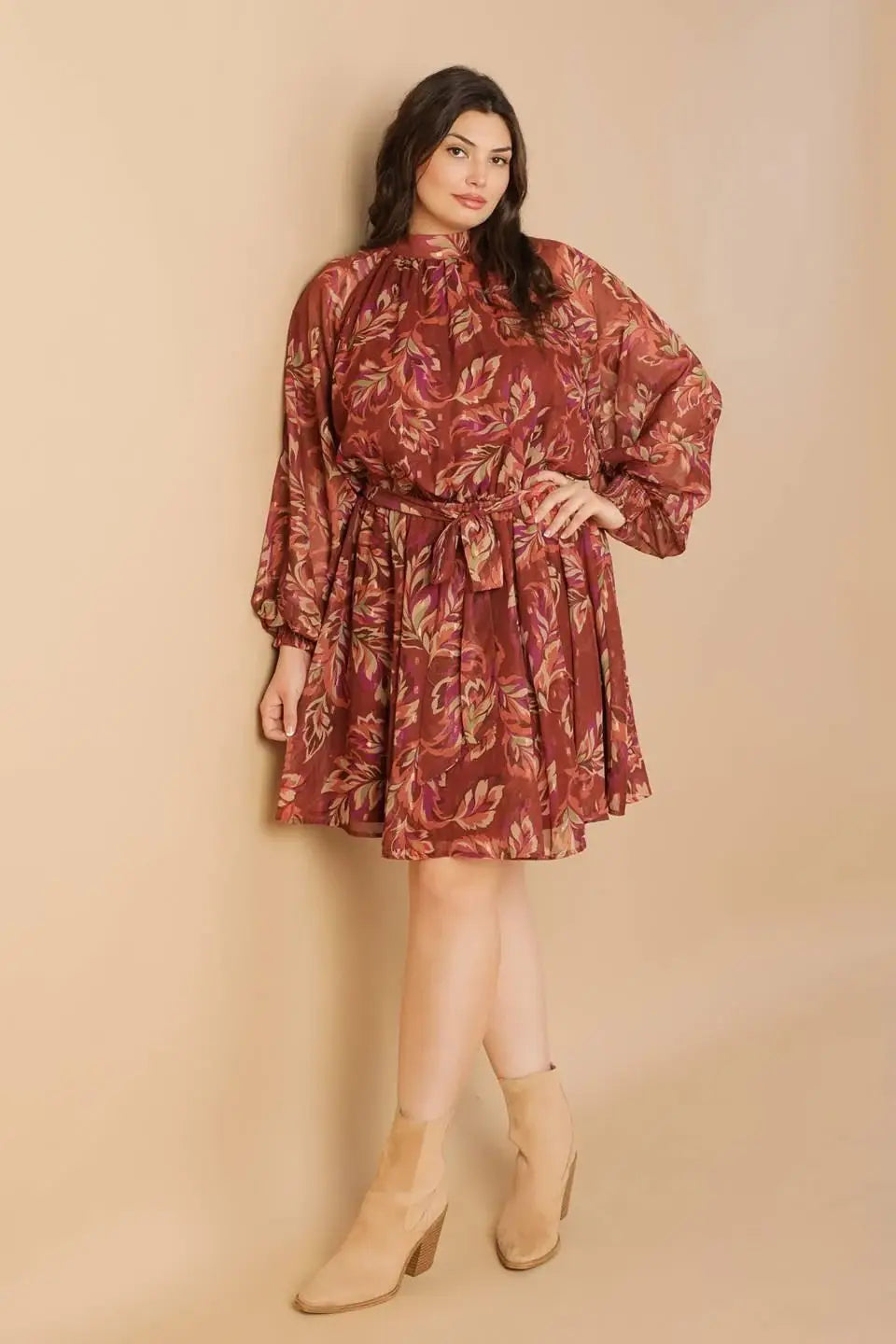 ARTISTIC ESSENCE WOVEN MINI DRESS - Flying Tomato - Flyclothing LLC