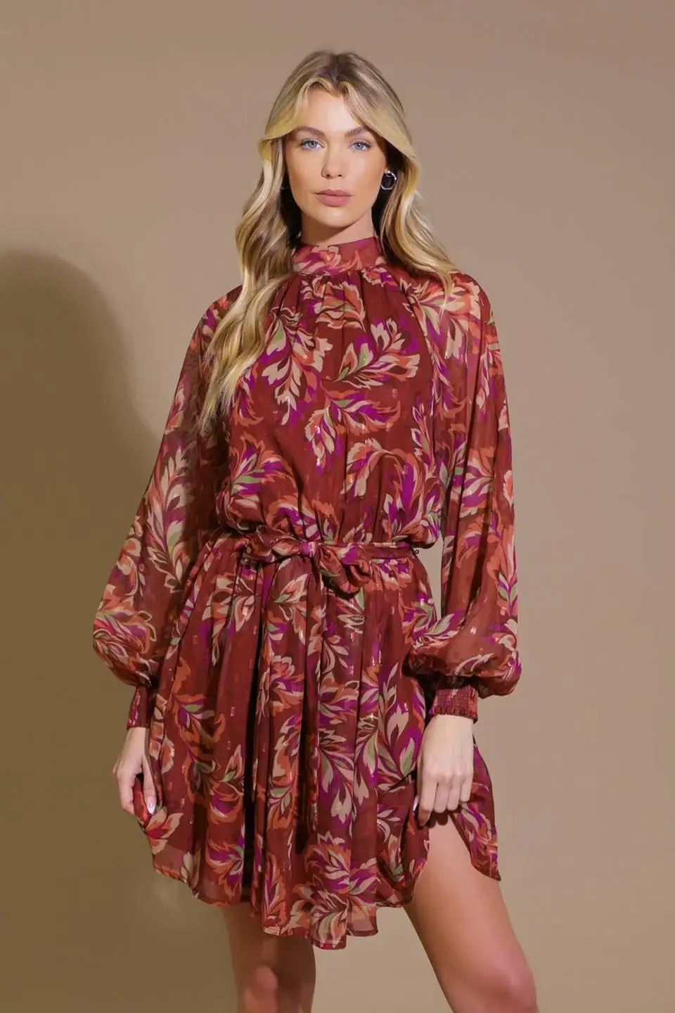 ARTISTIC ESSENCE WOVEN MINI DRESS - Flying Tomato - Flyclothing LLC