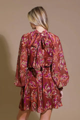ARTISTIC ESSENCE WOVEN MINI DRESS - Flying Tomato - Flyclothing LLC