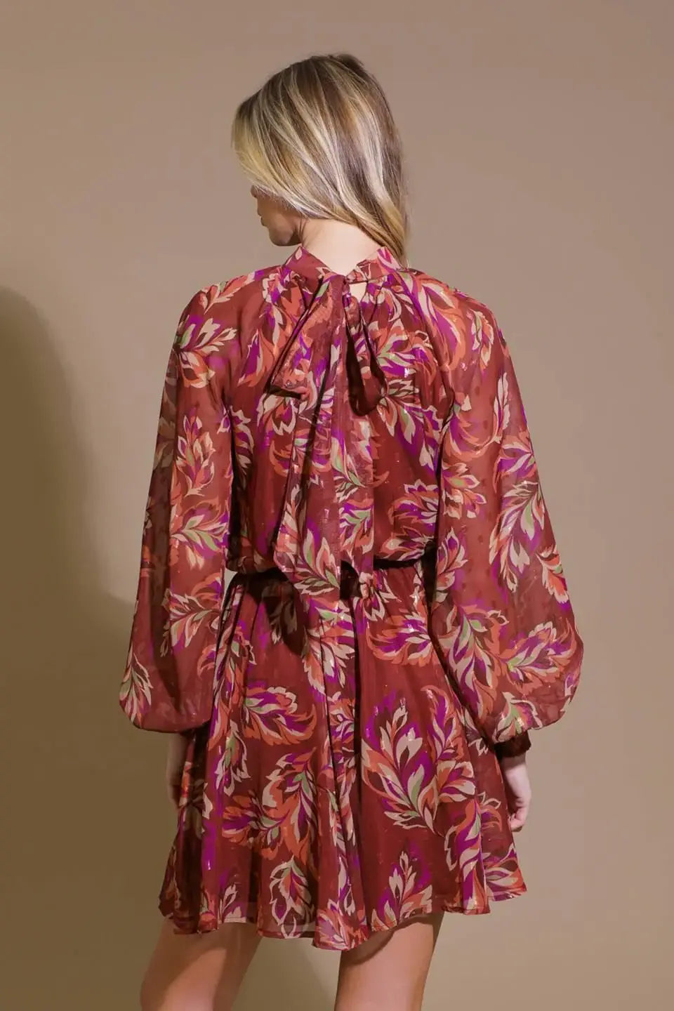 ARTISTIC ESSENCE WOVEN MINI DRESS - Flying Tomato - Flyclothing LLC