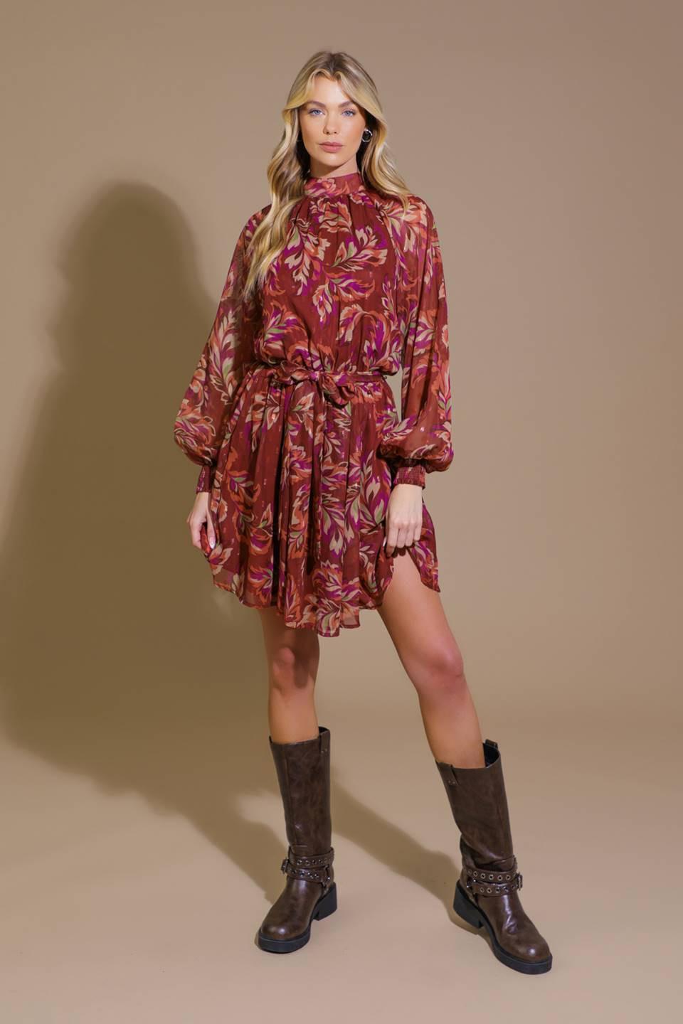 ARTISTIC ESSENCE WOVEN MINI DRESS - Flying Tomato - Flyclothing LLC