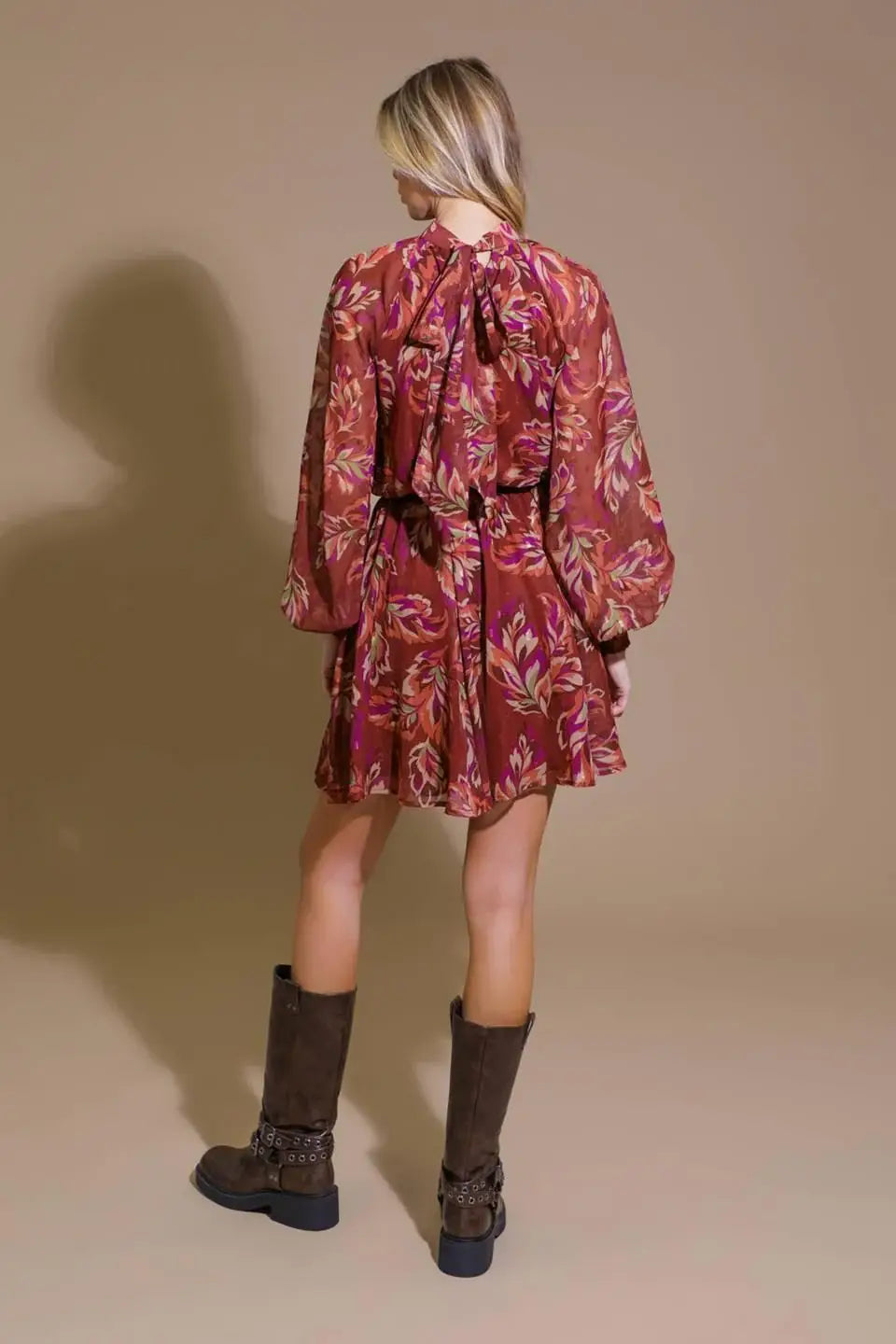 ARTISTIC ESSENCE WOVEN MINI DRESS - Flying Tomato - Flyclothing LLC