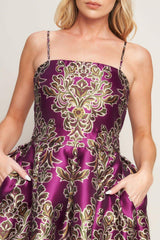 ALONG THE WAY WOVEN MIDI DRESS - Flying Tomato - Flyclothing LLC