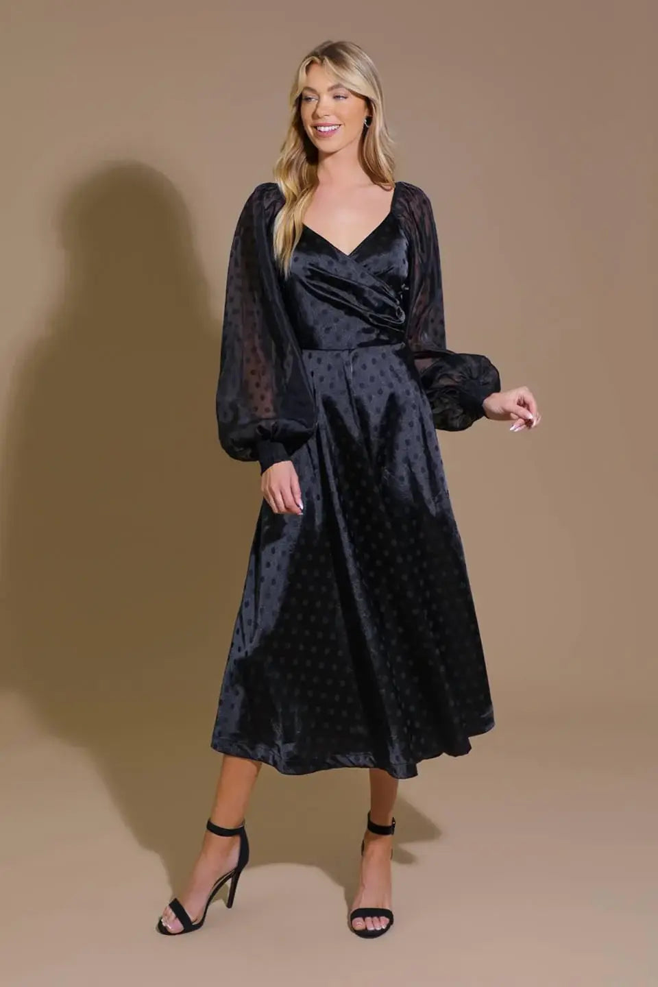 LUMINOUS VIBES WOVEN MIDI DRESS - Flying Tomato - Flyclothing LLC