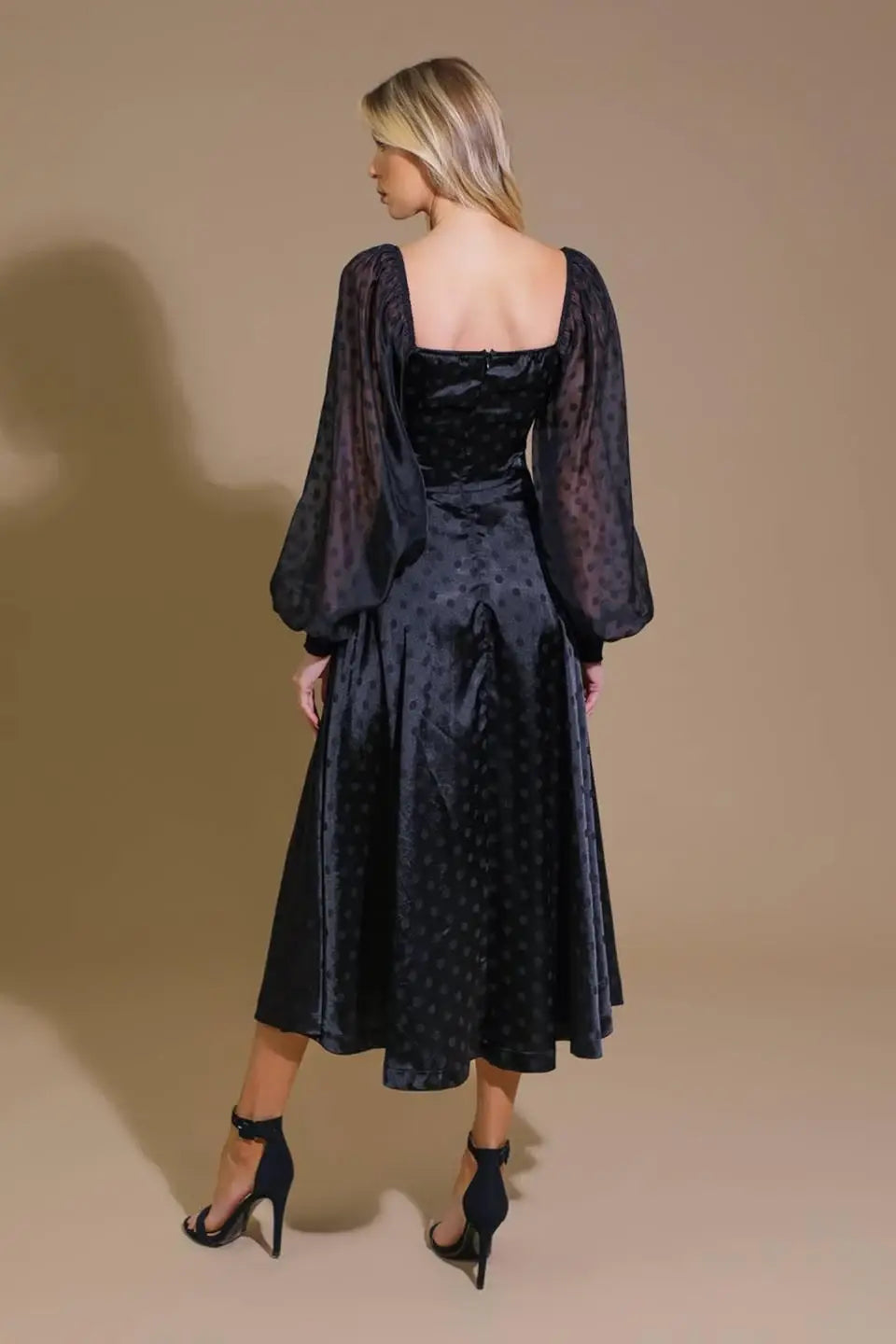 LUMINOUS VIBES WOVEN MIDI DRESS - Flying Tomato - Flyclothing LLC