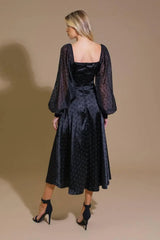 LUMINOUS VIBES WOVEN MIDI DRESS - Flying Tomato - Flyclothing LLC