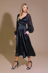 LUMINOUS VIBES WOVEN MIDI DRESS - Flying Tomato - Flyclothing LLC