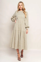 NEBULA NIGHTS WOVEN MIDI DRESS - Flying Tomato - Flyclothing LLC