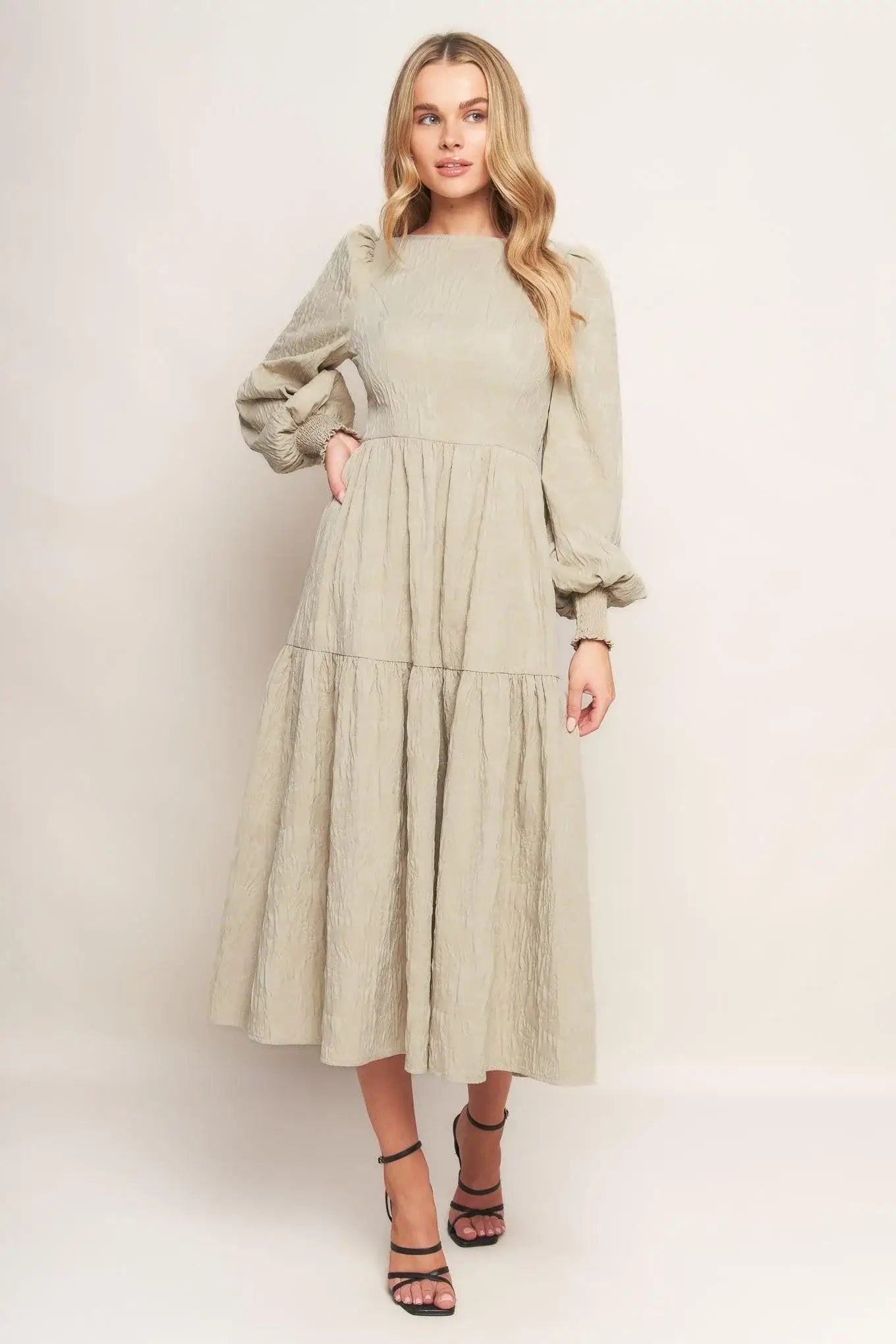 NEBULA NIGHTS WOVEN MIDI DRESS - Flying Tomato - Flyclothing LLC