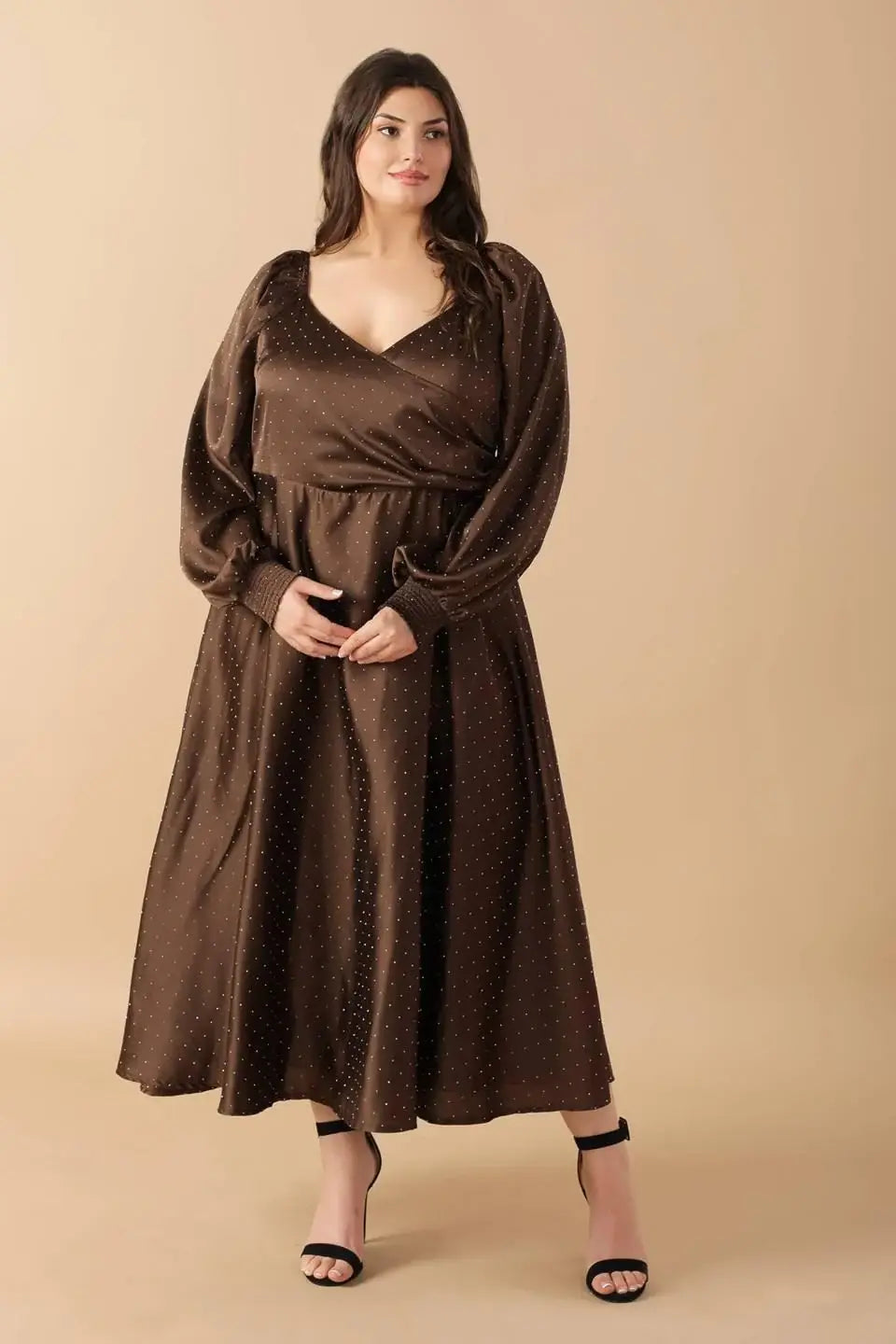 ROMANTIC LOVER EMBELLISHED WOVEN MIDI DRESS - Flying Tomato - Flyclothing LLC