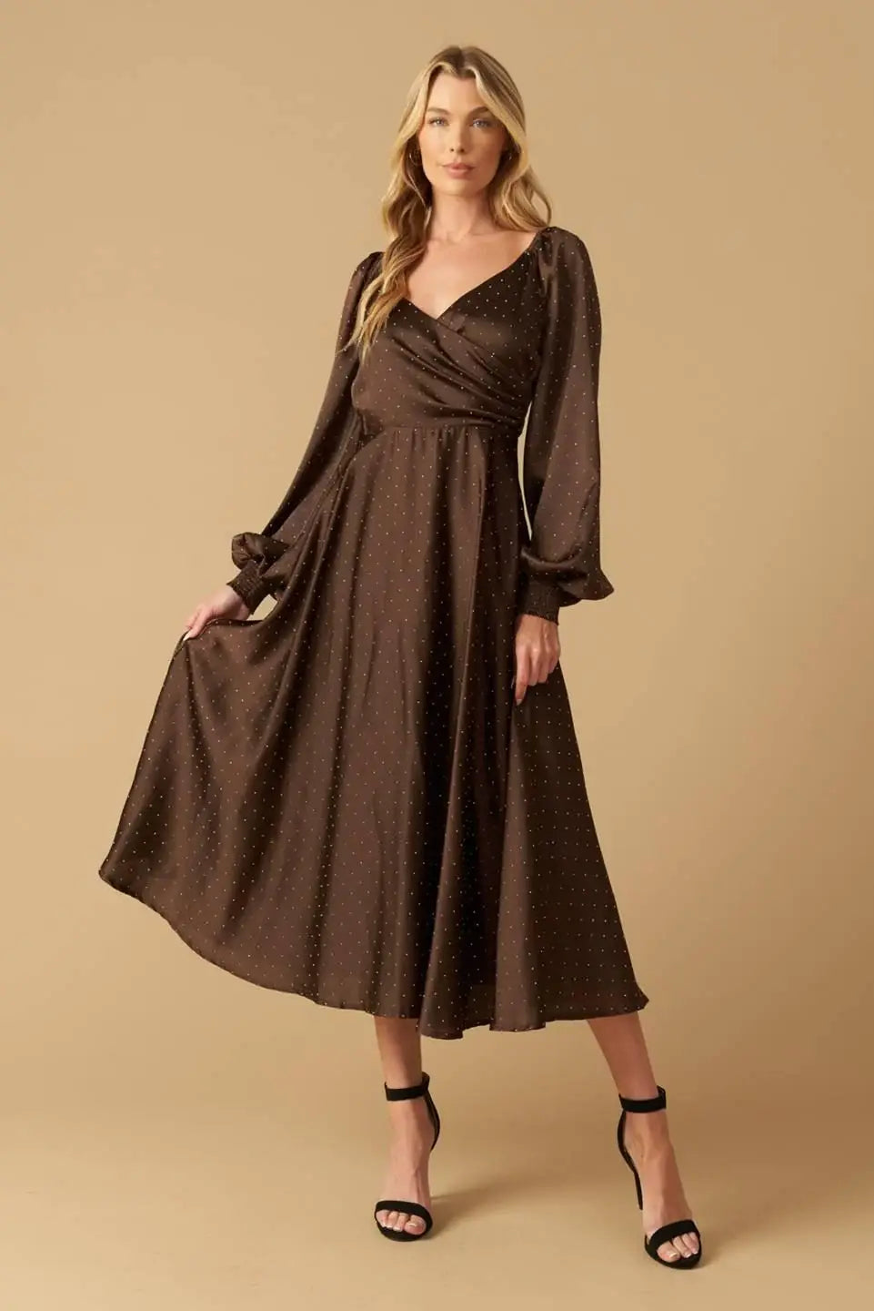 ROMANTIC LOVER EMBELLISHED WOVEN MIDI DRESS - Flying Tomato - Flyclothing LLC