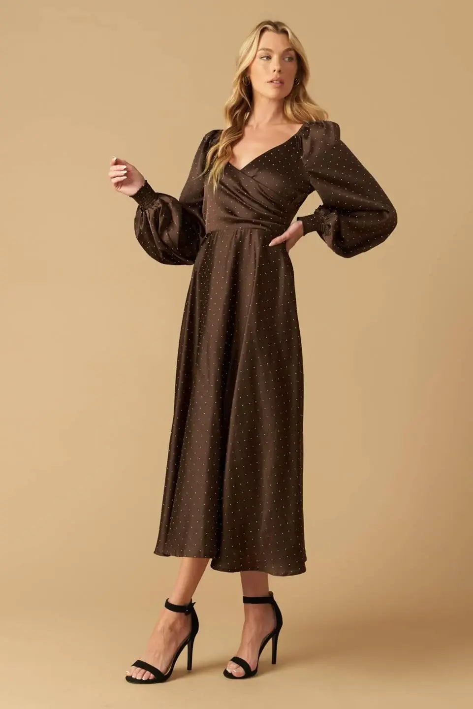 ROMANTIC LOVER EMBELLISHED WOVEN MIDI DRESS - Flying Tomato - Flyclothing LLC