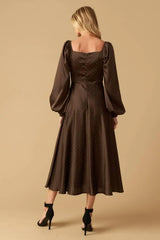 ROMANTIC LOVER EMBELLISHED WOVEN MIDI DRESS - Flying Tomato - Flyclothing LLC