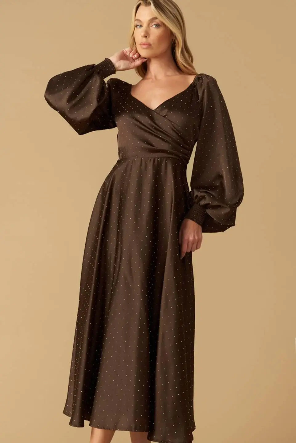 ROMANTIC LOVER EMBELLISHED WOVEN MIDI DRESS - Flying Tomato - Flyclothing LLC