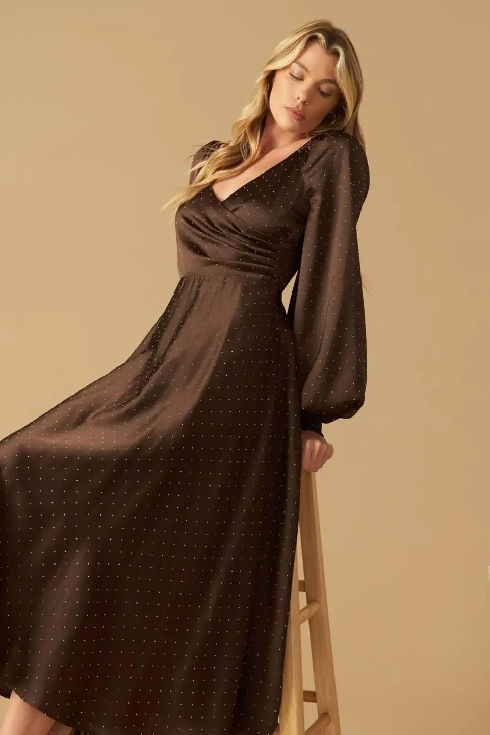 ROMANTIC LOVER EMBELLISHED WOVEN MIDI DRESS - Flying Tomato - Flyclothing LLC