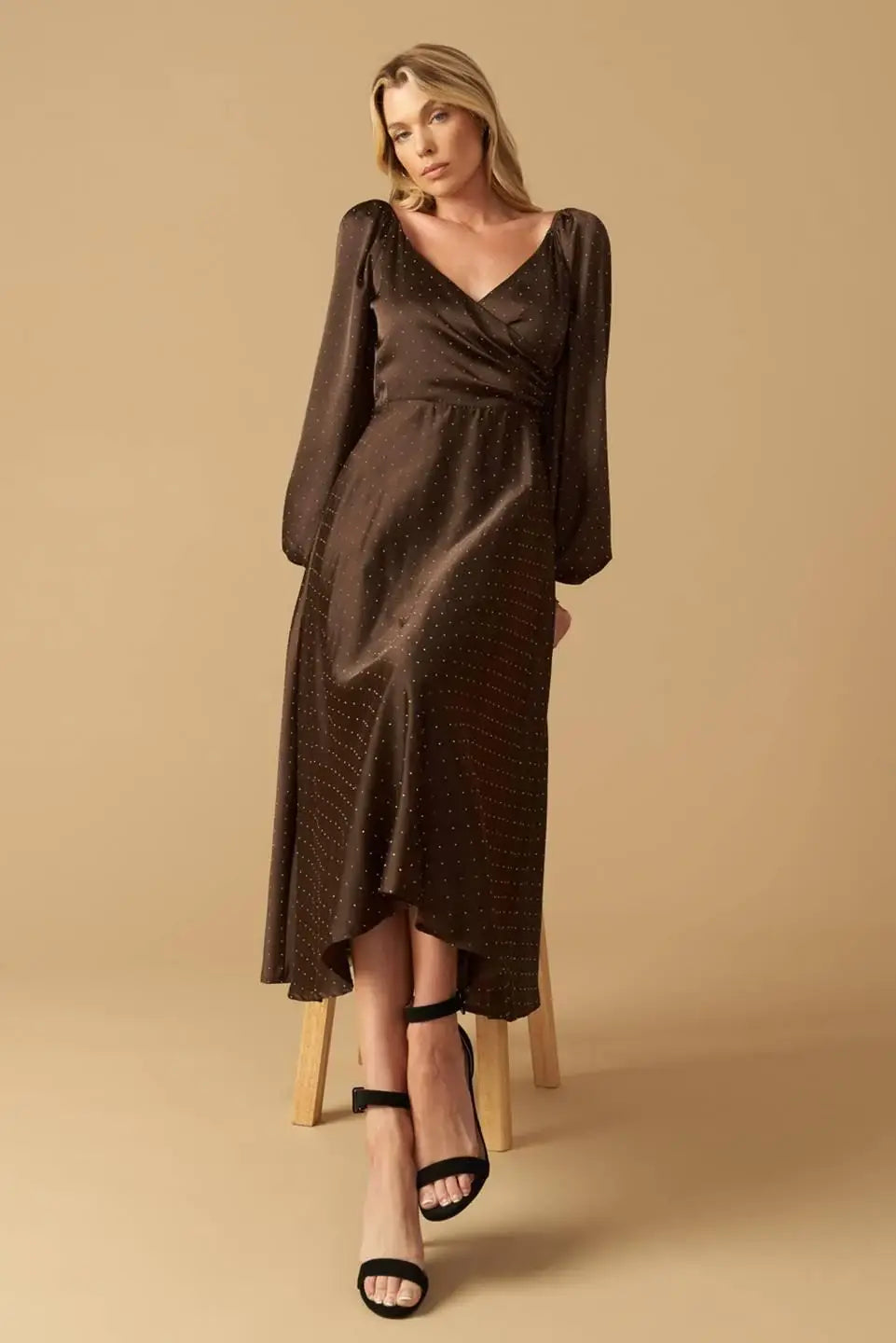 ROMANTIC LOVER EMBELLISHED WOVEN MIDI DRESS - Flying Tomato - Flyclothing LLC