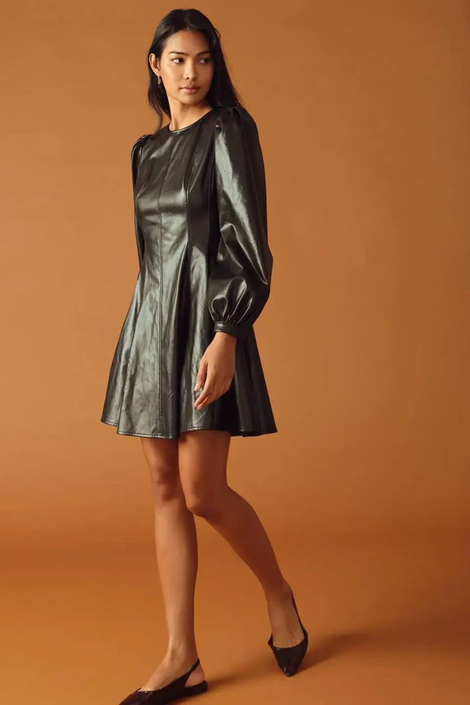CHANGE OF PACE FAUX LEATHER MINI DRESS - Flying Tomato - Flyclothing LLC