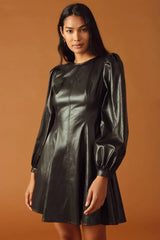 CHANGE OF PACE FAUX LEATHER MINI DRESS - Flying Tomato - Flyclothing LLC