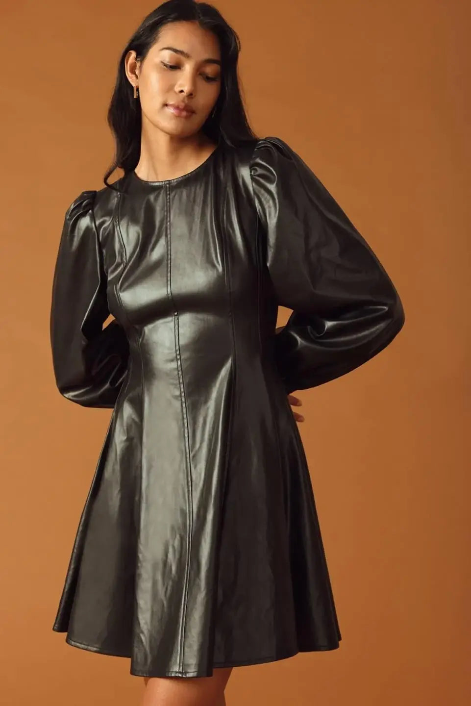 CHANGE OF PACE FAUX LEATHER MINI DRESS - Flying Tomato - Flyclothing LLC
