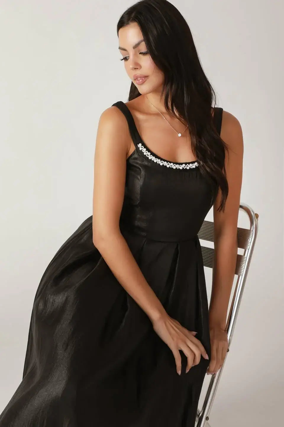 FLUTTERING FIELDS WOVEN MIDI DRESS - Flying Tomato - Flyclothing LLC
