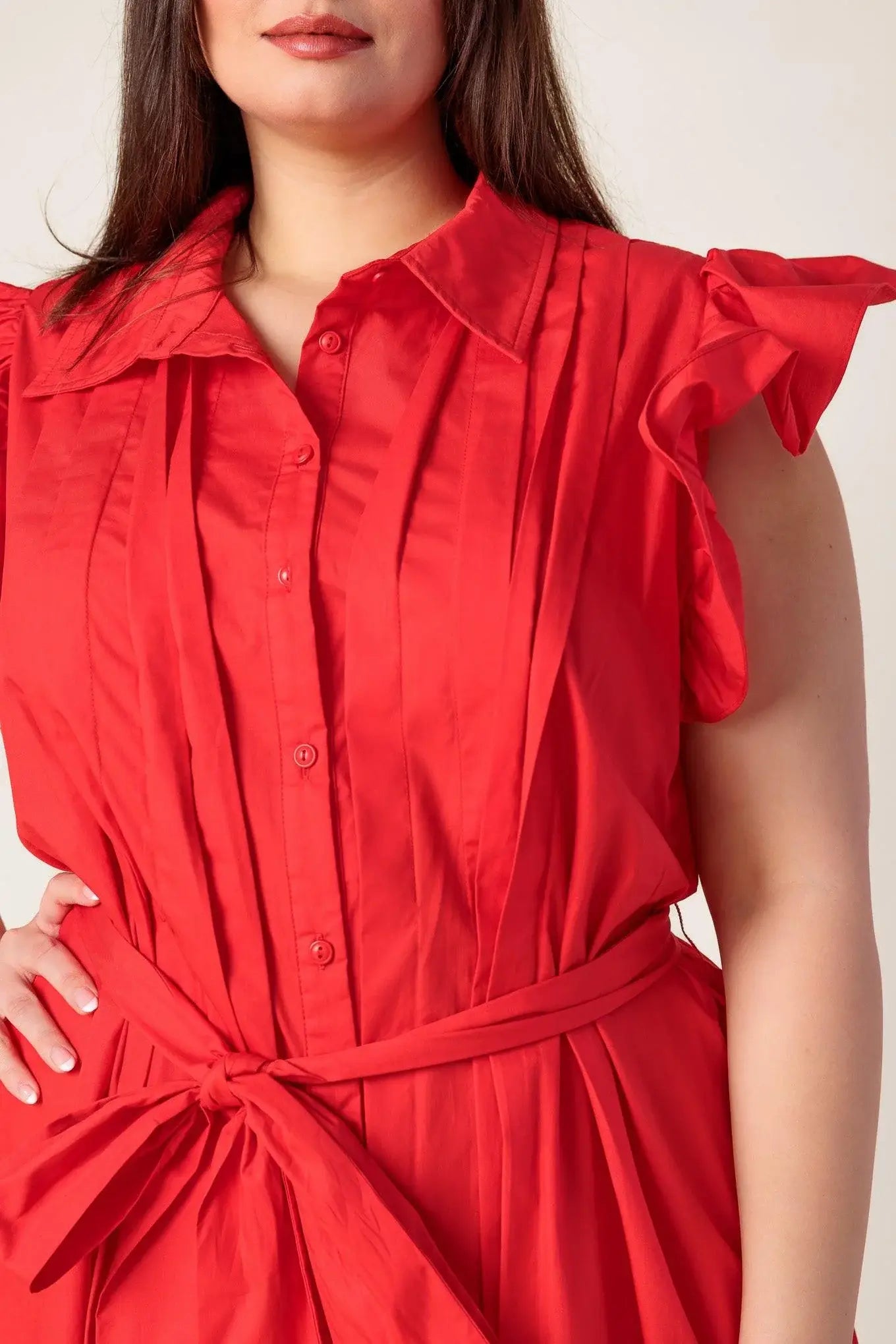 GLIMPSE IN TIME WOVEN MIDI DRESS - Flying Tomato - Flyclothing LLC