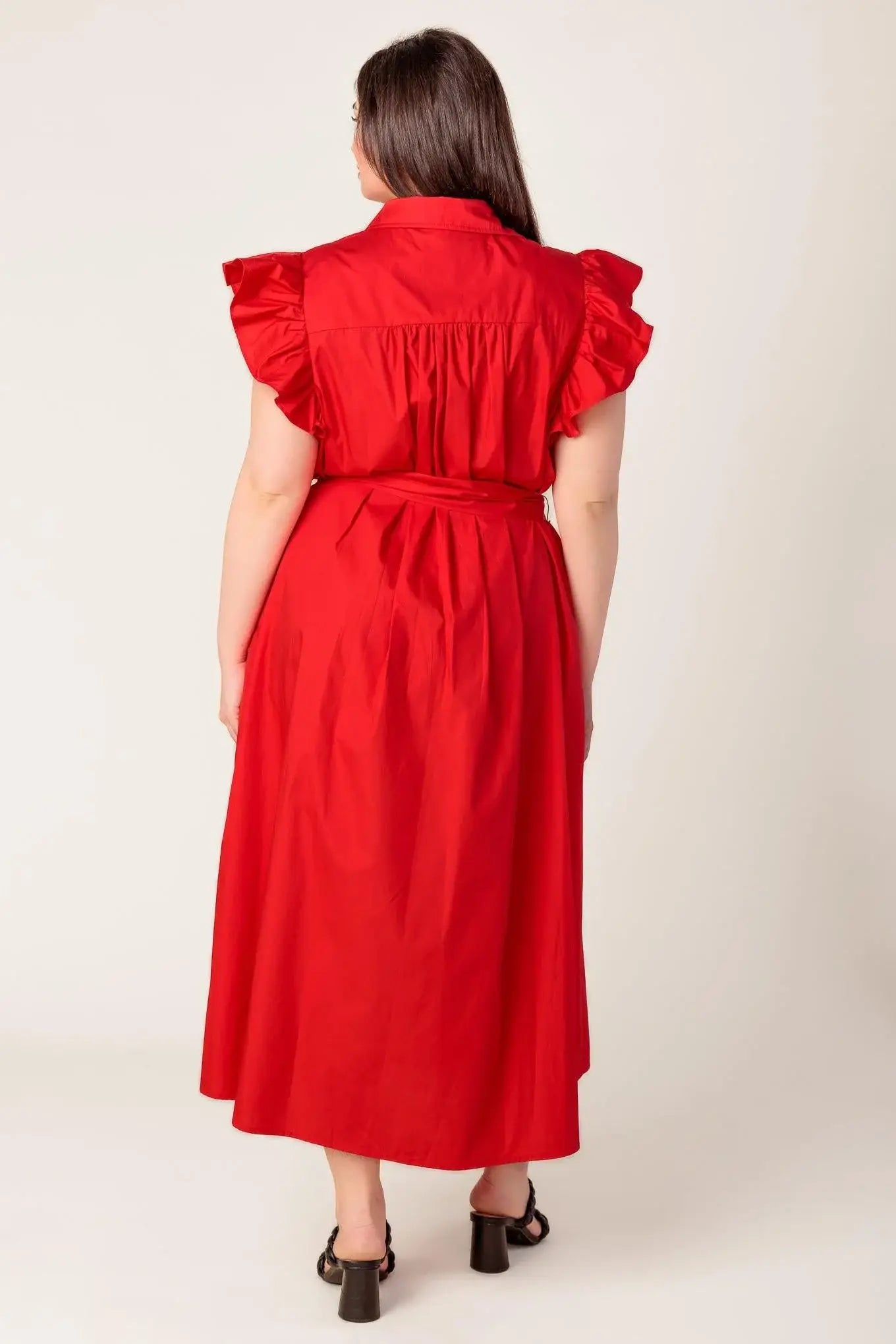 GLIMPSE IN TIME WOVEN MIDI DRESS - Flying Tomato - Flyclothing LLC