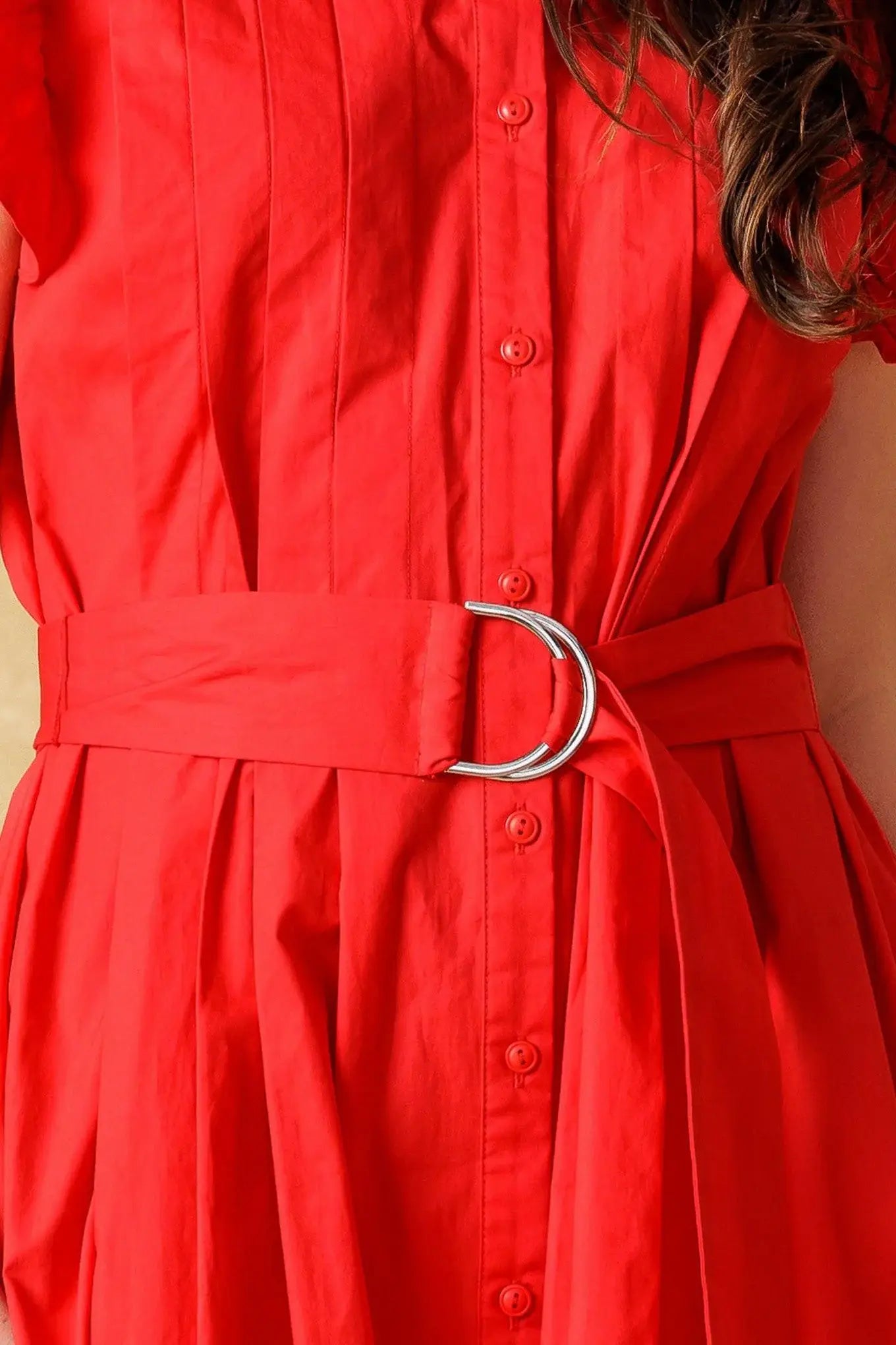 GLIMPSE IN TIME WOVEN MIDI DRESS - Flying Tomato - Flyclothing LLC