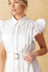GLIMPSE IN TIME WOVEN MIDI DRESS - Flying Tomato - Flyclothing LLC