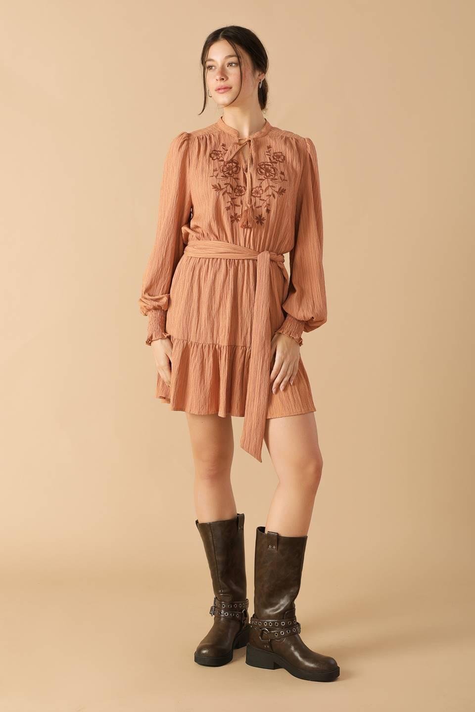 WANDERING MIND WOVEN MINI DRESS - Flying Tomato - Flyclothing LLC