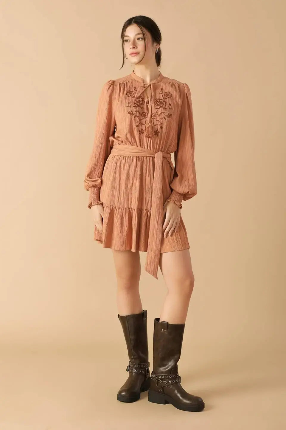 WANDERING MIND WOVEN MINI DRESS - Flying Tomato - Flyclothing LLC
